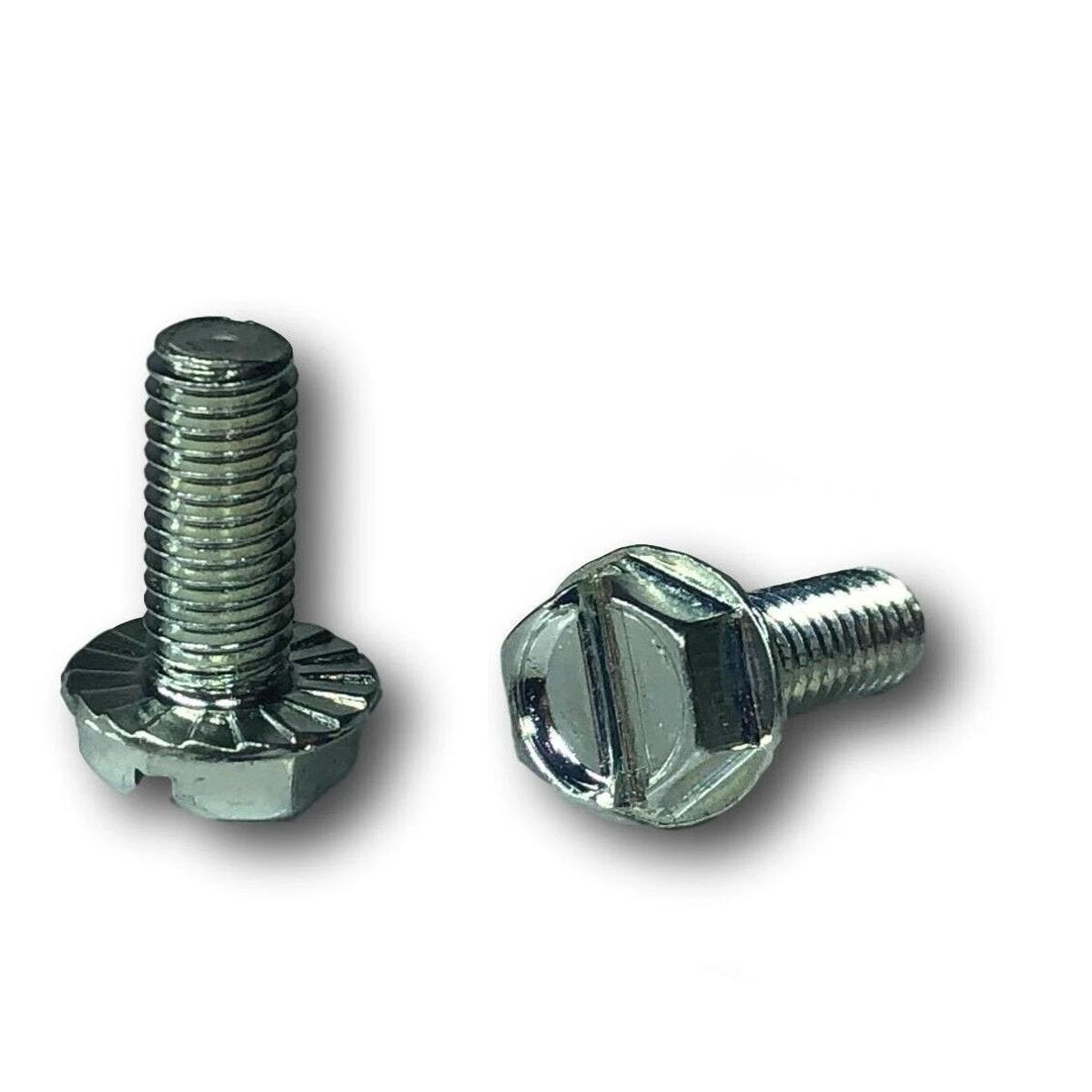 #10-32 x 1 1/4″ Hex Serrated Flange Washer Head Machine Screw Zinc