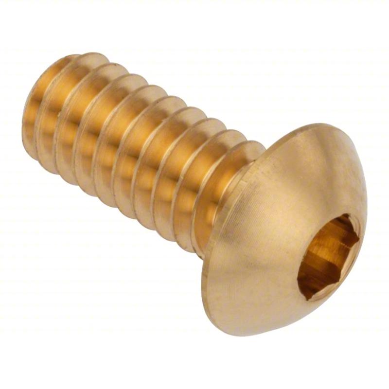 [30 PKG] Cap Screws Button Socket Brass 5/16-18 X 3/4