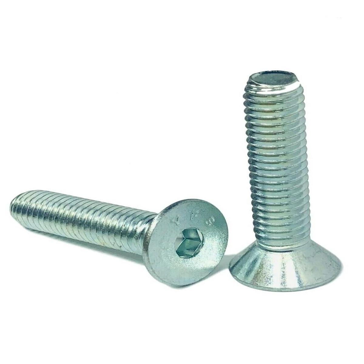 5/16"-18 X 1 3/4" Flat Head Cap Screw Coarse Thread Socket Zinc Plated