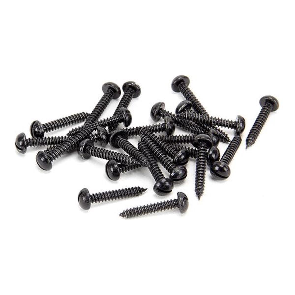 From The Anvil – Black 8 x 1″ Round Head Screws (25) – 33418