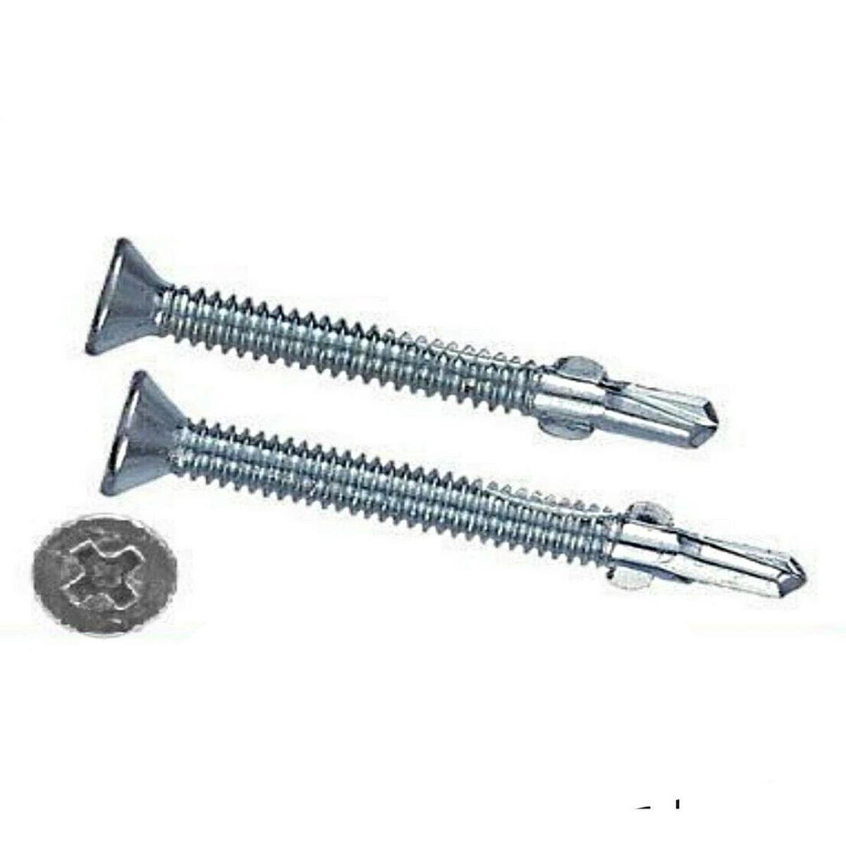 INTERCORP R314 1/4″-20 x 3-1/4″ Self DrillIng Screw Flat Head w/ Wings