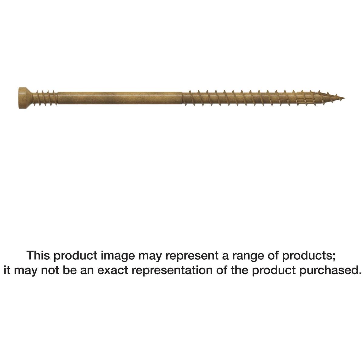 Simpson Strong-Tie FT07300MB Finish Trim Screw, #7 x 3-in. T10, Trim-Head, Quik Guard, Tan, 1750-Pack