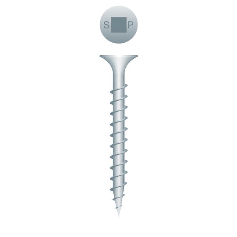 Strong-Point 822QCD Square Drive Bugle Head, Coarse Thread, Dacrotized Coated, 8 x 2-1/2, Box of 2,500 Outdoor Screws