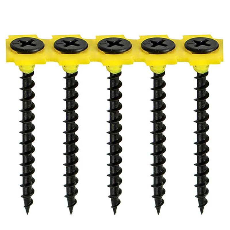 TIMCO Collated Drywall Screws – PH – Bugle – Coarse Thread – Black – 3.5 x 38 – 1000 Pieces Tub