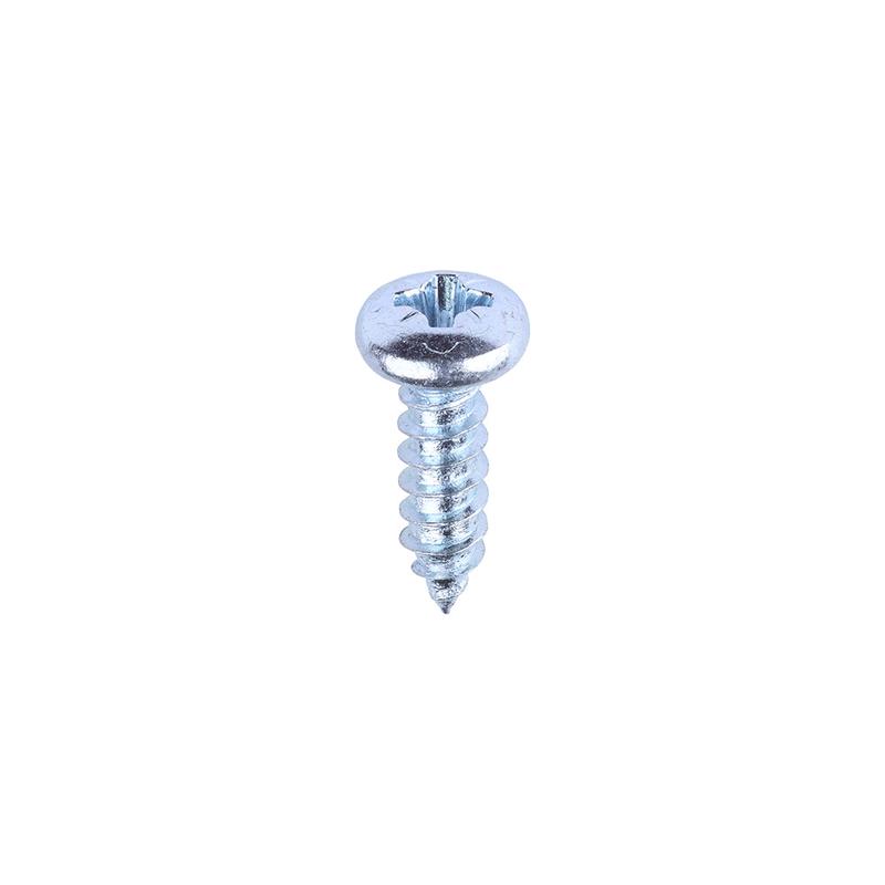 TIMCO Metal Tapping Screws – PZ – Pan – Self-Tapping – Zinc – 4 x 3/8 – 200 Pieces Box