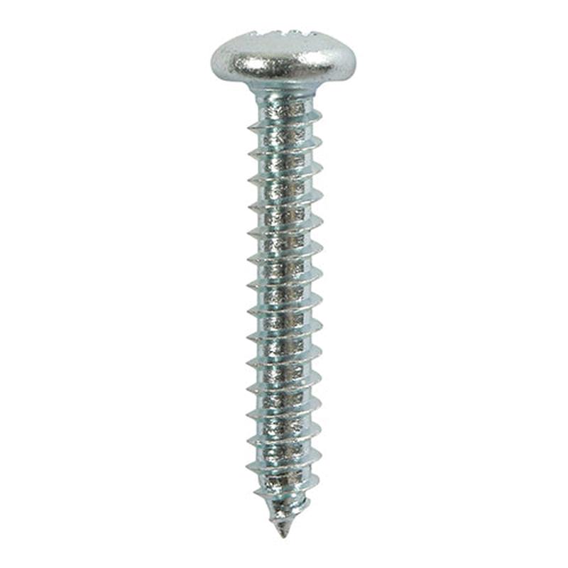 TIMCO Self-Tapping Screws – PZ – Pan – Zinc – 8 x 1/2 – 16 Pieces TIMpac