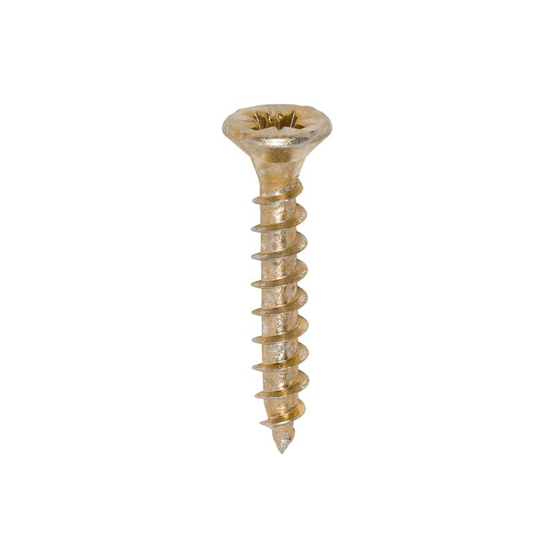 TIMCO Solo Chipboard & Woodscrews – PZ – Double Countersunk – Yellow – 4.0 x 25 – 200 Pieces Box