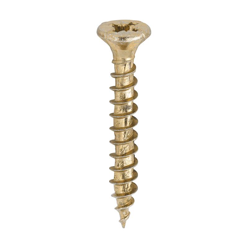 TIMCO Velocity Premium Multi-Use Screws - PZ - Double Countersunk - Yellow - 4.0 x 30 - 200 Pieces Box