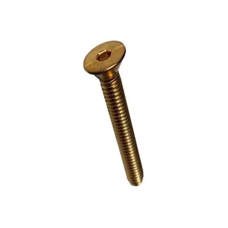 [6 PKG] Cap Screws Flat Socket Brass 5/8-11 X 1-1/2