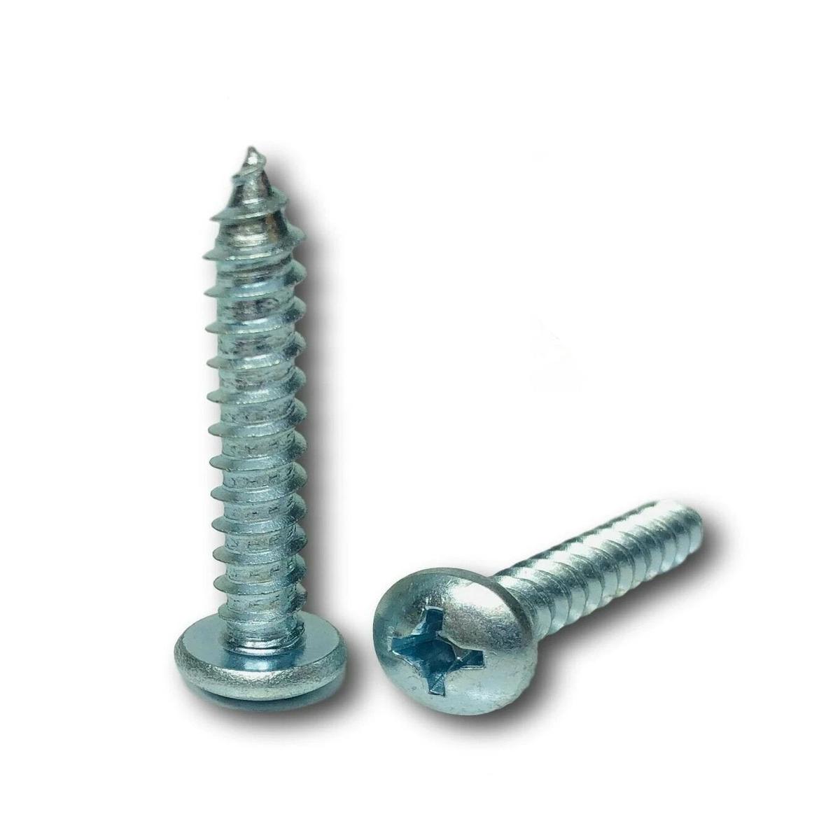 #8 x 2 1/2″ Phillips Pan head Sheet Metal Screw Zinc Plated