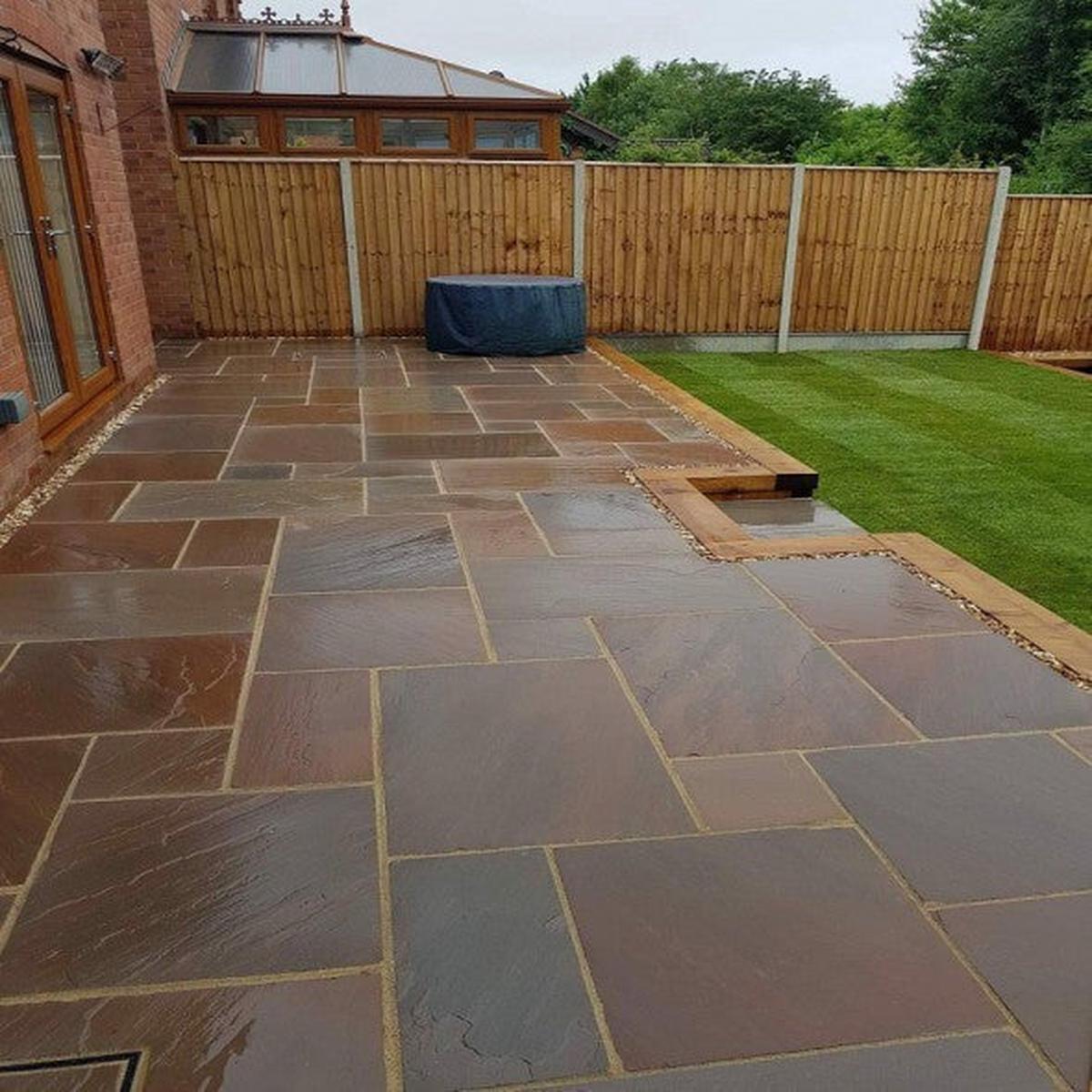 Autumn Blend Calibrated 22mm Patio Pack  Natural Stone Patio Paving – 18.9 SQM Patio Pack