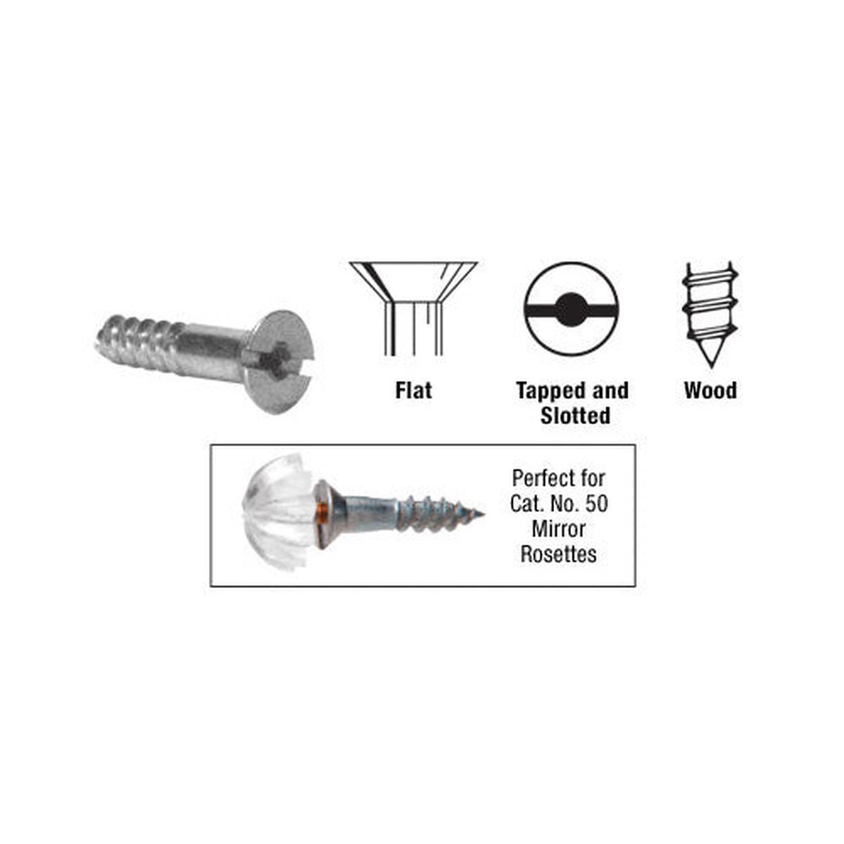 CRL #8 x 1″ Tapped-Head Wood Screws – Package – TH35