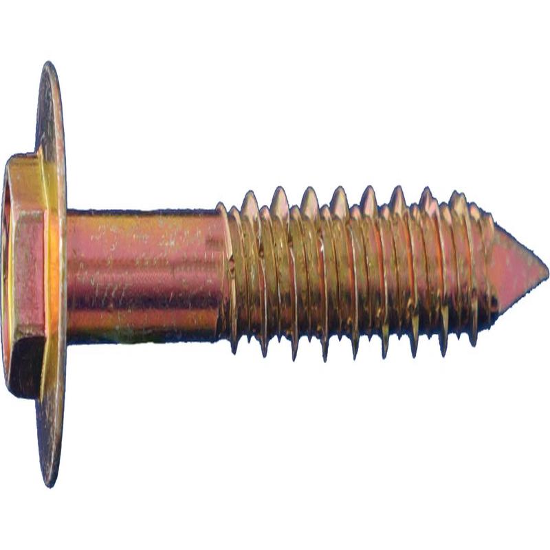 DAGGERZ QCZ14134 1/4 x 1-3/4 Quick-Con Hex Flange Concrete Screws Yellow Zinc 2000 PCS