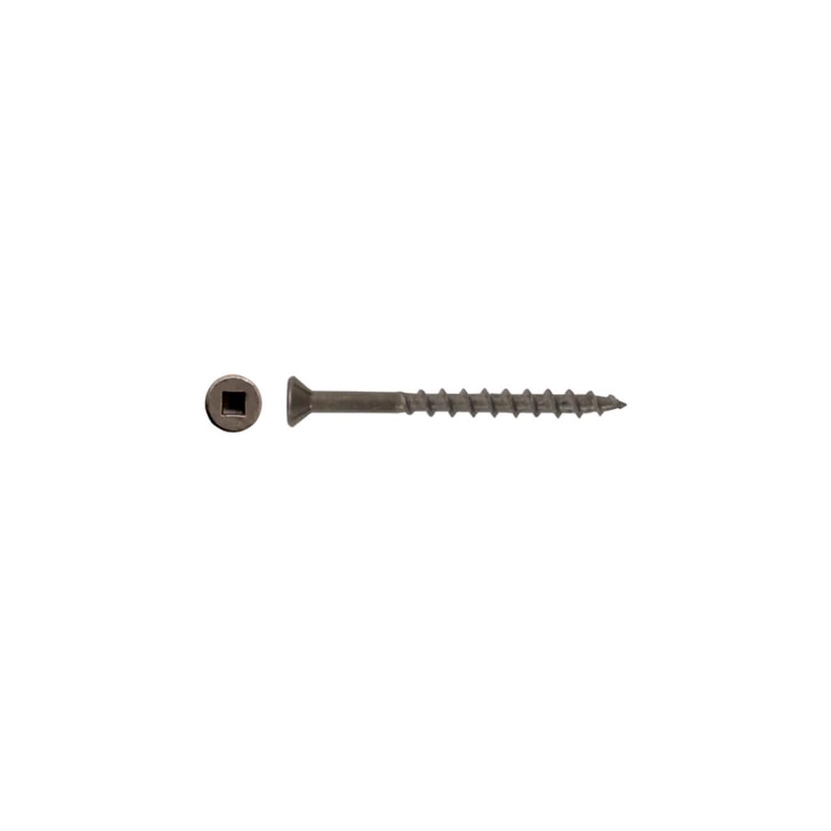 DuraDrive #8 x 2 in. Construction Screws, Bare, Flat Head Square