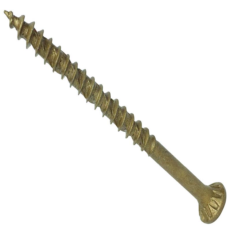 ForgeFast TORX Compatible Decking Screws CSK Tan 5.0×100 T25 Tub 300