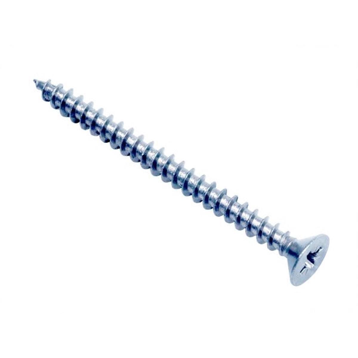 ForgeFix Multi-Purpose Pozi Compatible Screw CSK ST ZP 5.0 x 80mm Forge Pack of 8