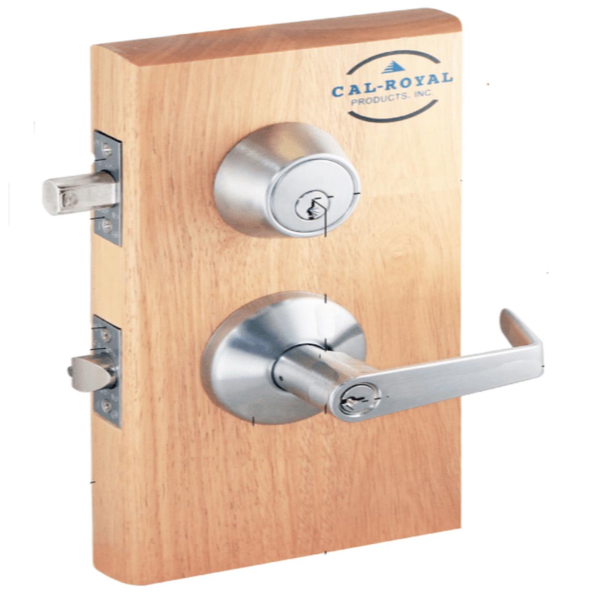 Interconnected Entrance Lockset/Deadbolt – Jhil Grade 2 – Double Locking – Multiple Finishes Available – Polished Brass | 2-3/8″