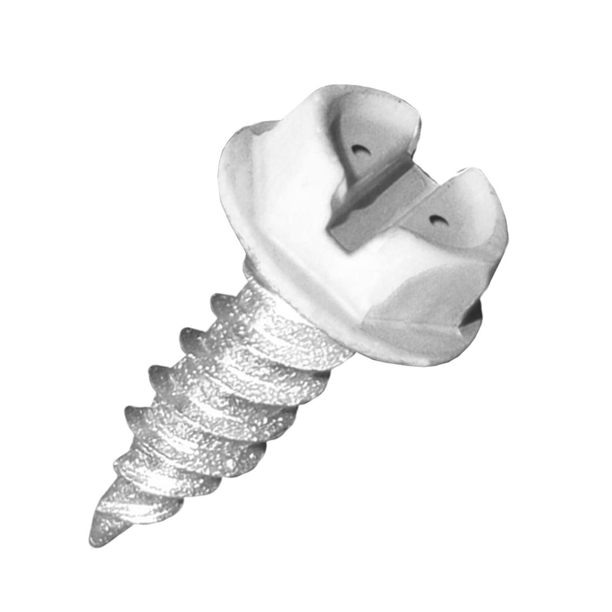 Malco 8X1 White Zip-In Self-Piercing Screws | 1/4″ Slotted Hex Washer Head Sheet Metal Screws | Fast & Easy Piercing | Zinc Plated