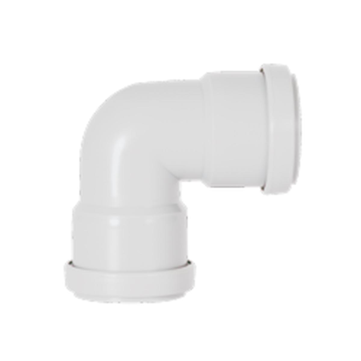 Push Fit Knuckle 90 Bend White  Durable Right-Angle Plumbing Connection – 32mm
