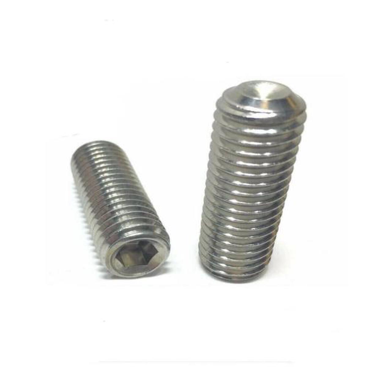 (Qty 100) 1/4"-20 x 1/4" Stainless Steel Socket Set Screw Cup Point
