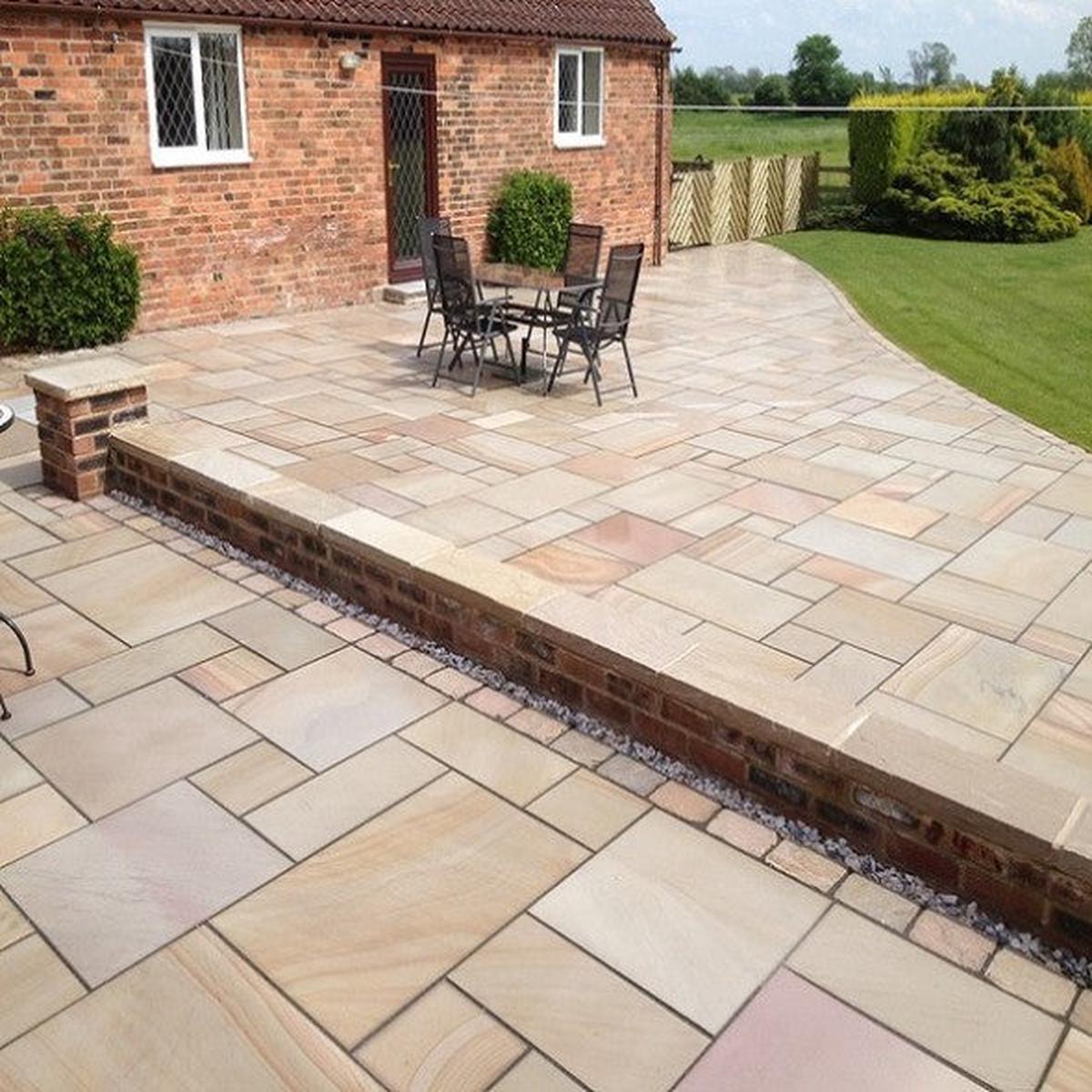 Sawn Buff 4 Mixed Size Polished & Honed Paving  Premium Natural Stone – 8 SQM