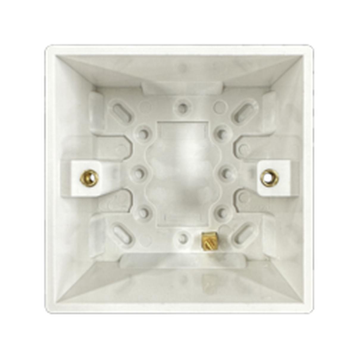 Securlec 1 Gang Pattress Box 47mm  Deep Surface Box for Switches & Sockets