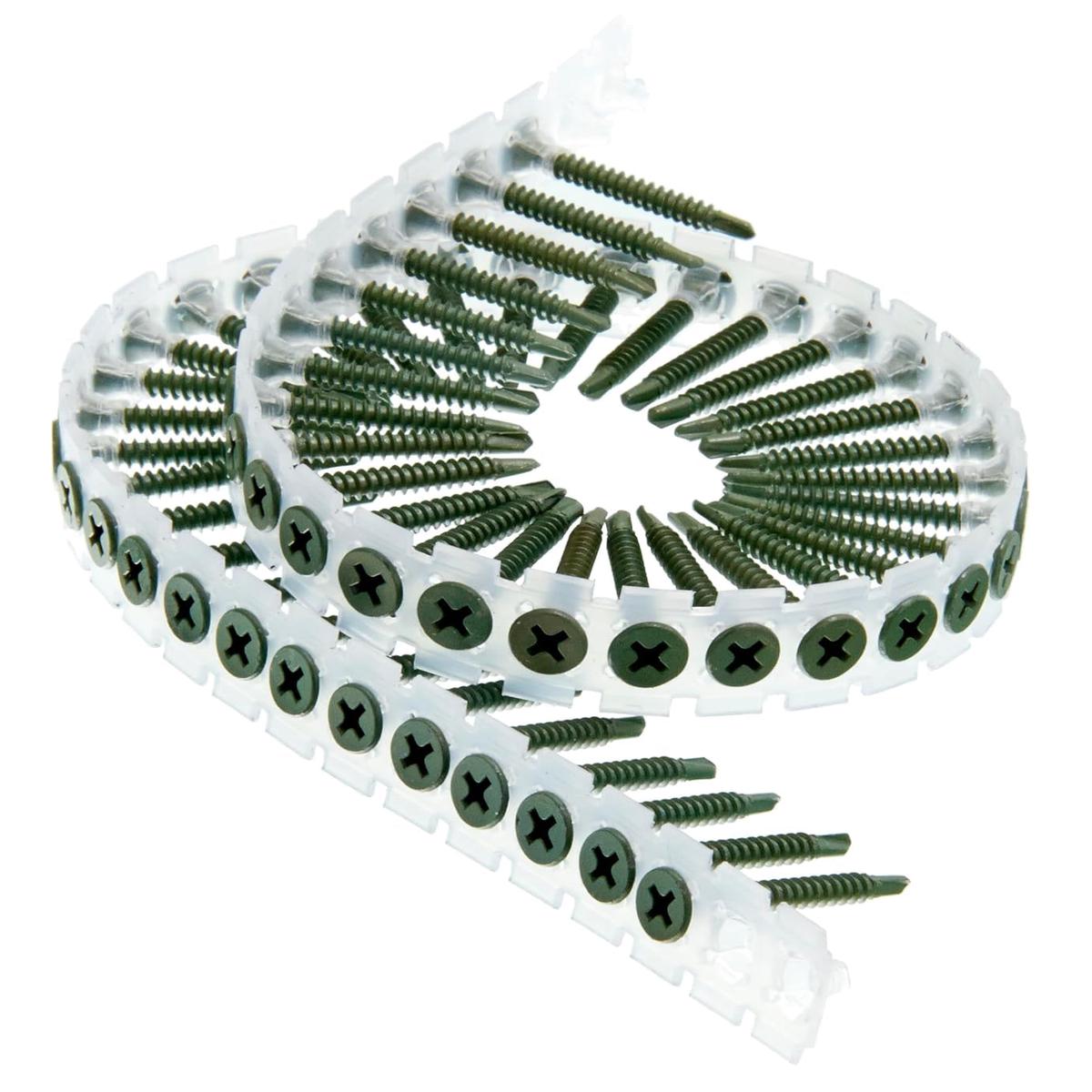 Senco 06C125WK 6-Gauge 1-1/4 in. Collated Drywall to Heavy Steel Screws (Pack of 1000)