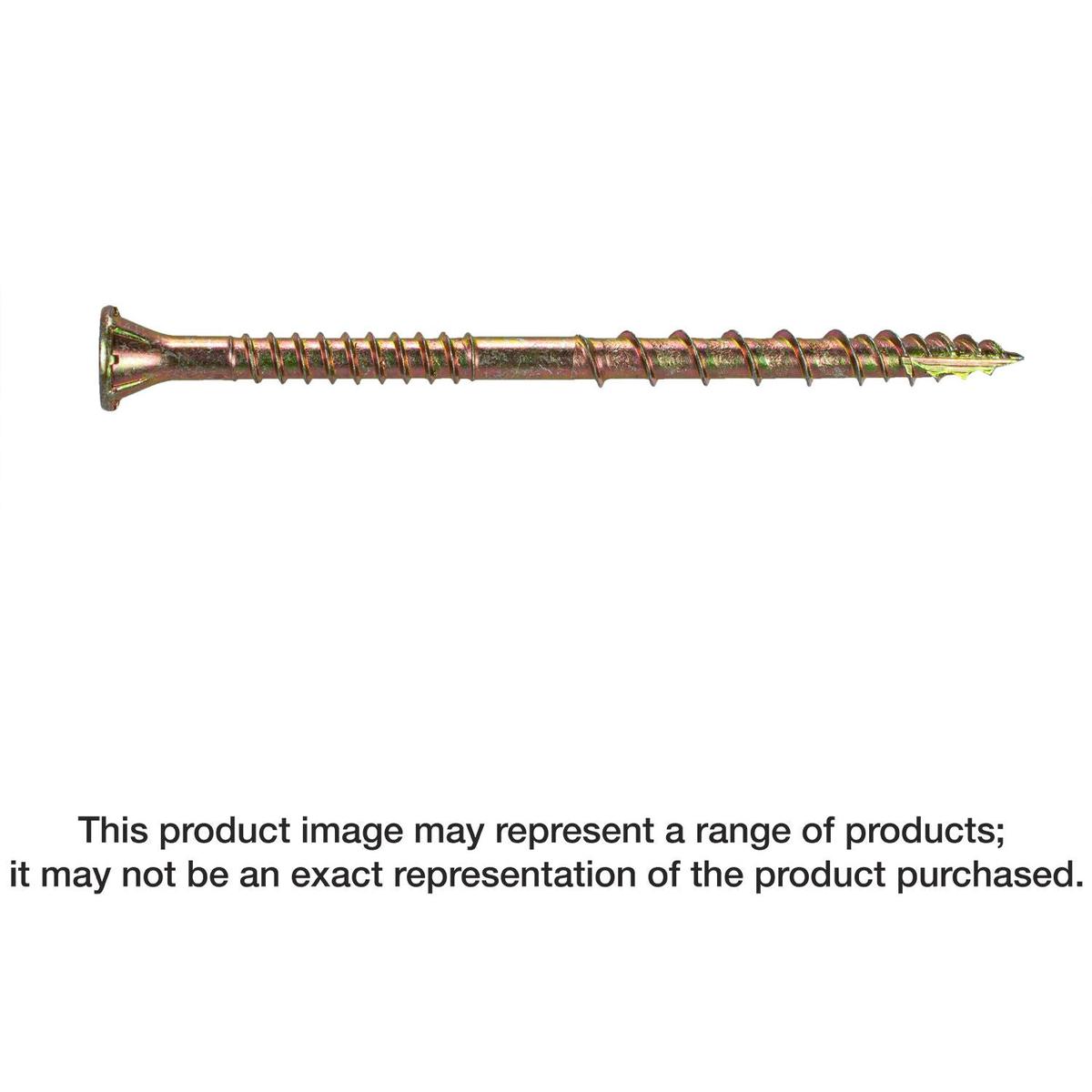 Simpson Strong-Tie CSVZ3R70 Strong-Drive CSV Construction Screw, #10 x 3-in. T25, Flat Head, Yellow Zinc, 70-Pack