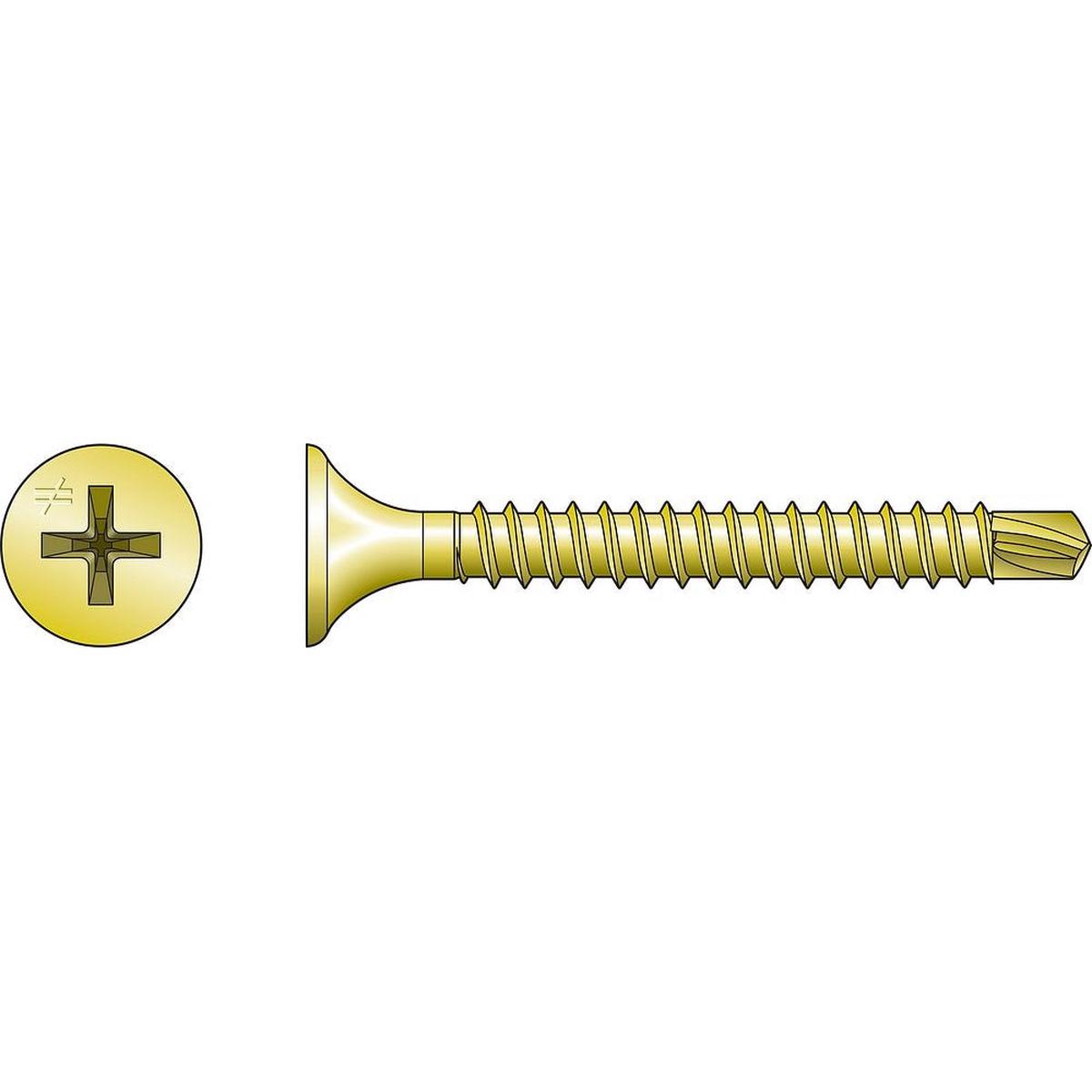 Simpson Strong-Tie DWFSDQ114PS DWFSD Drywall-to-CFS Screw #6 x 1-1/4 in. #2 Phillips, Quik Guard