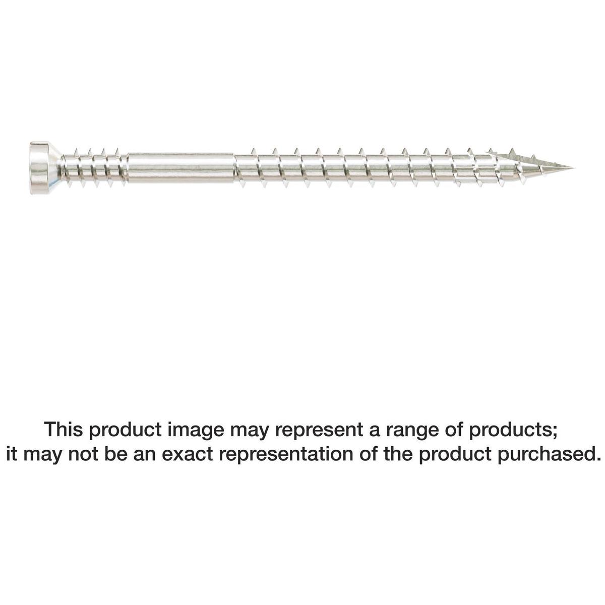 Simpson Strong-Tie FT07200T450 Finish Trim Screw, #7 x 2-in. T10, Trim-Head, Type 316, 450-Pack