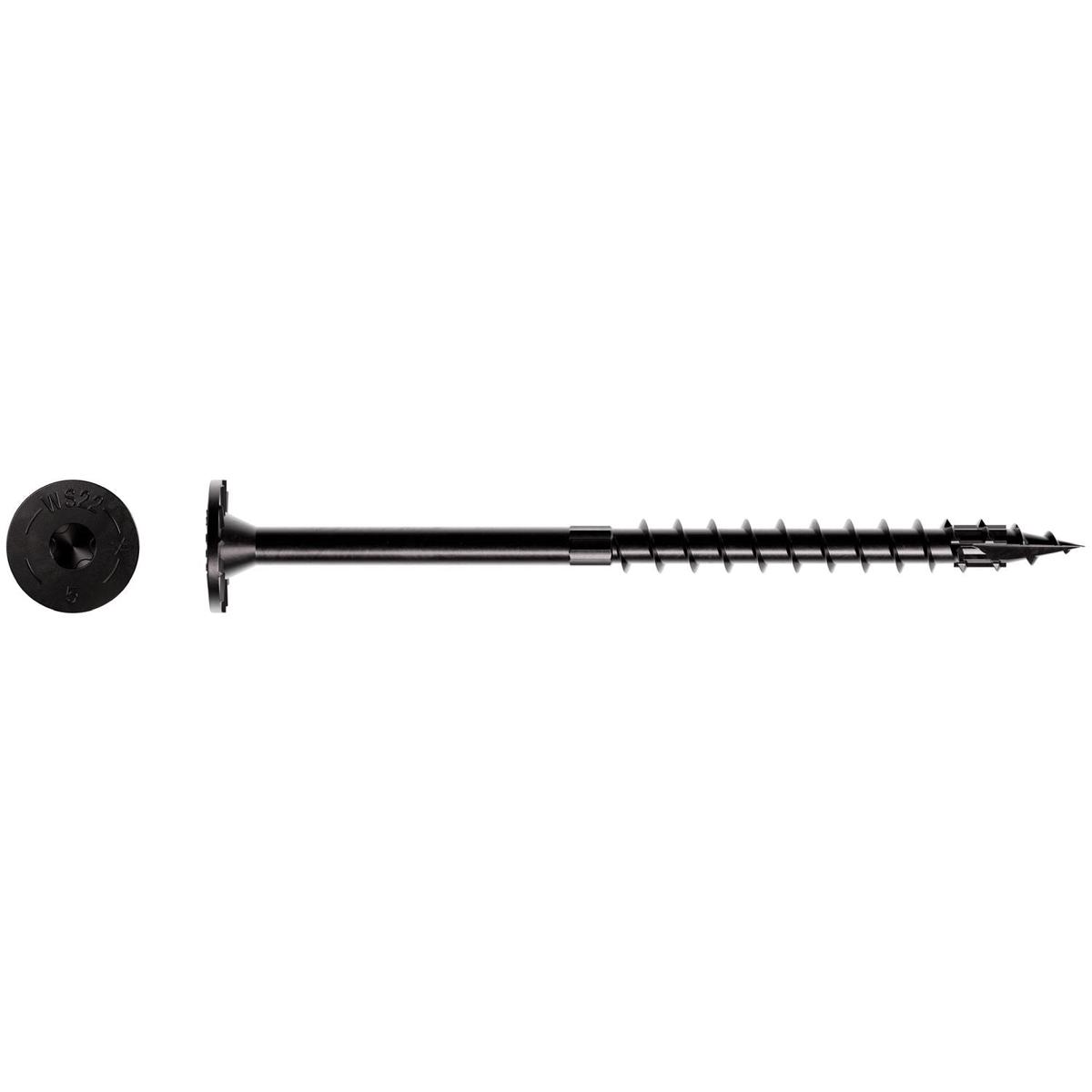 Simpson Strong-Tie SDWS22500DBB-R50 Strong-Drive SDWS TIMBER Screw , 0.220-in. x 5-in. T40, Black, 50-Pack