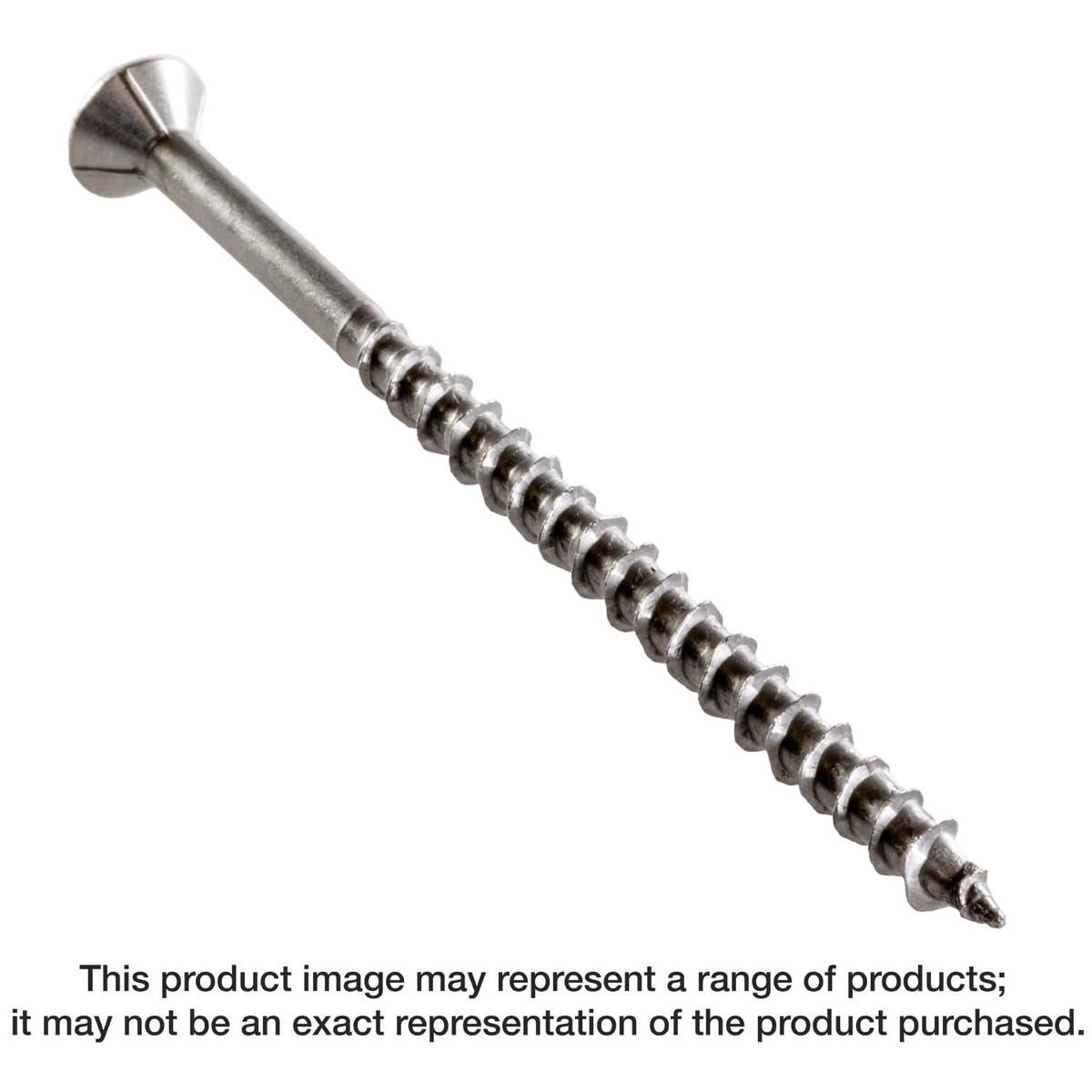 Simpson Strong-Tie T12400WP-RP5 Deck-Drive DWP WOOD SS Screw, #12 x 4-in. T-27, Flat Head, Type 316, 5-Pack