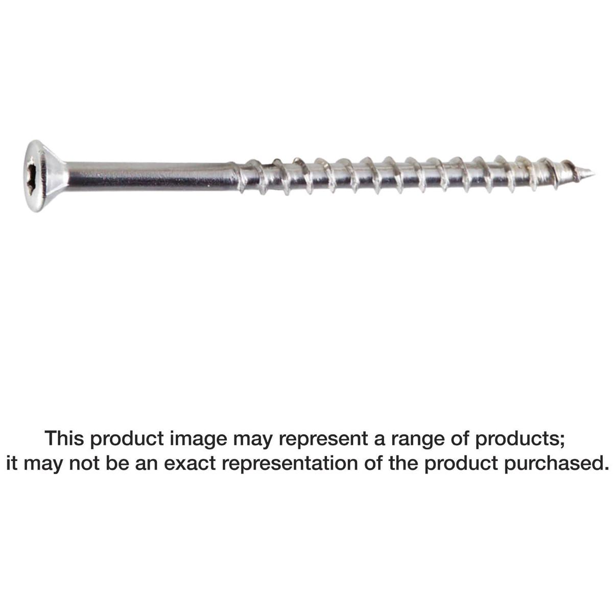 Simpson Strong-Tie T12600WPB Strong-Drive DWP WOOD SS Screw, #12 x 6-in. T27, Flat Head, Type 316, 600-Pack