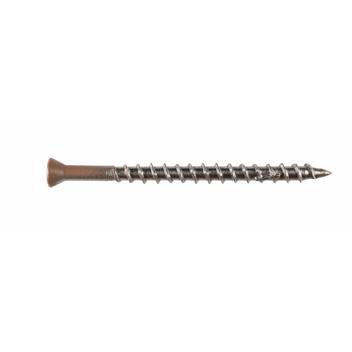 Simpson T07125WPB Deck-Drive DWP WOOD SS Screw #7 x 1-1/4 in. T15, Trim Head, Type 316