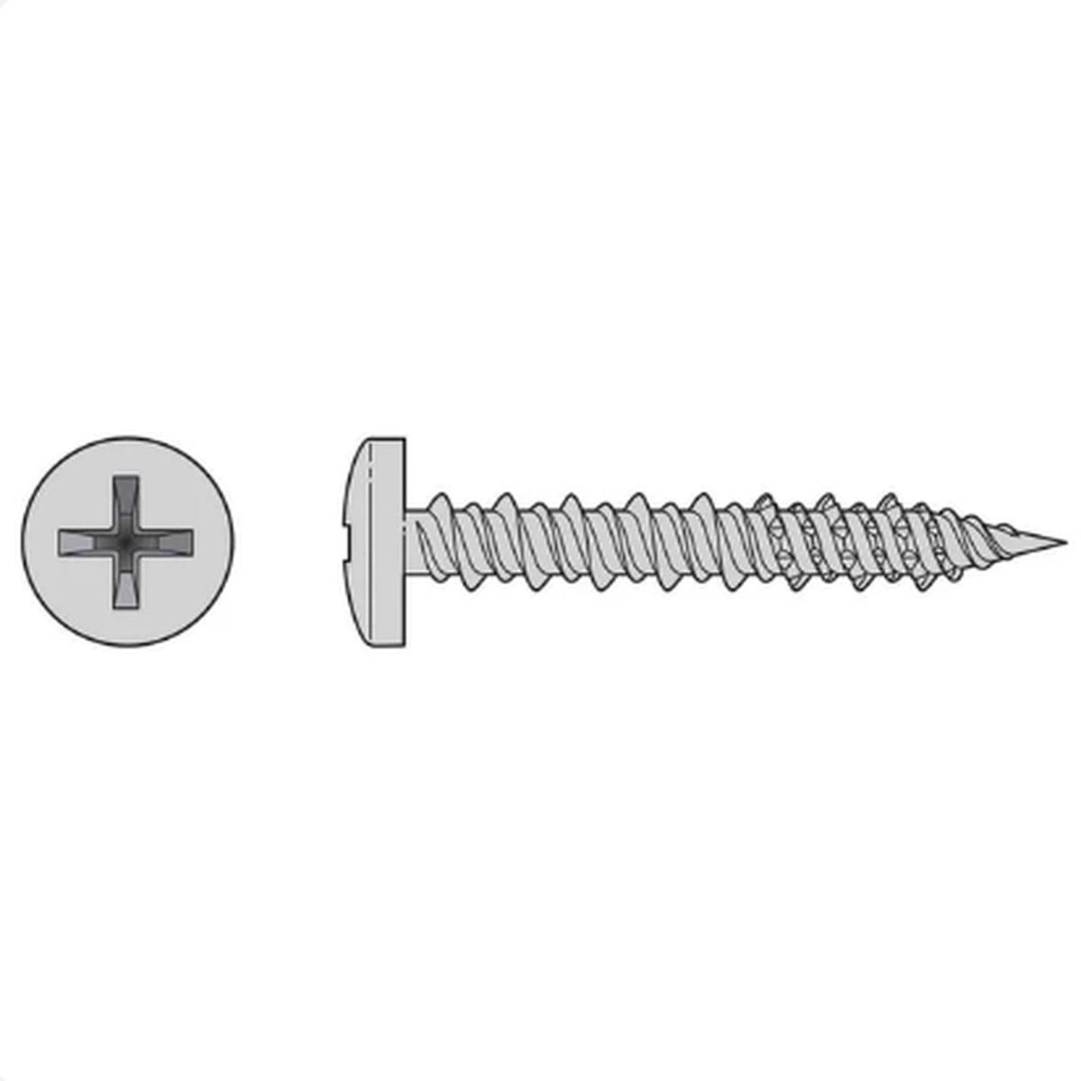 Simpson T08J150PXC Marine Screw, Pan Head #8 x 1-1/2 in. #2 Phillips Drive, Type 316