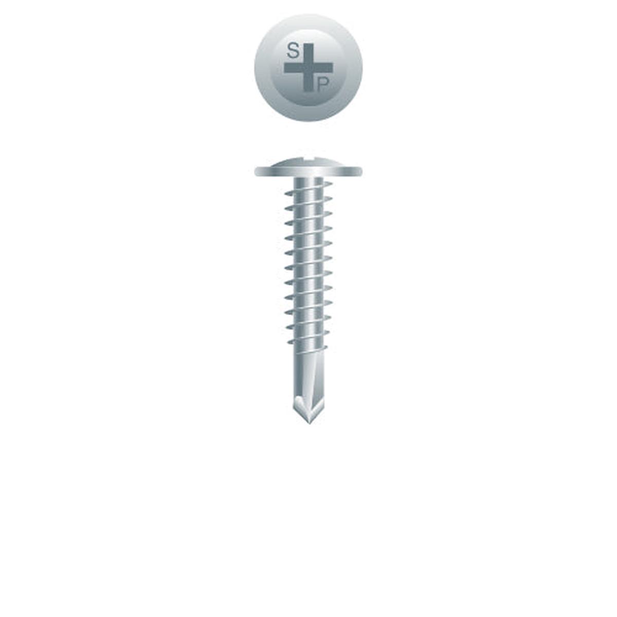 Strong-Point M85Z Phillips Modified Truss Head, Zinc Plated, 8-18 x 1-1/4, #2 Point, Box of 5,000 Self-Drilling Screws
