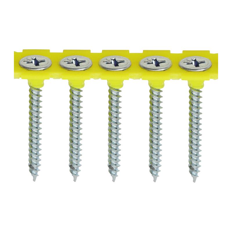 TIMCO Collated Drywall Screws – PH – Bugle – Fine Thread – Zinc – 3.5 x 35 – 1000 Pieces Box