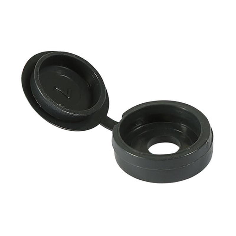 TIMCO Hinged Screw Caps – Large – Dark Grey – To fit 5.0 to 6.0 Screw – 50 Pieces TIMpac