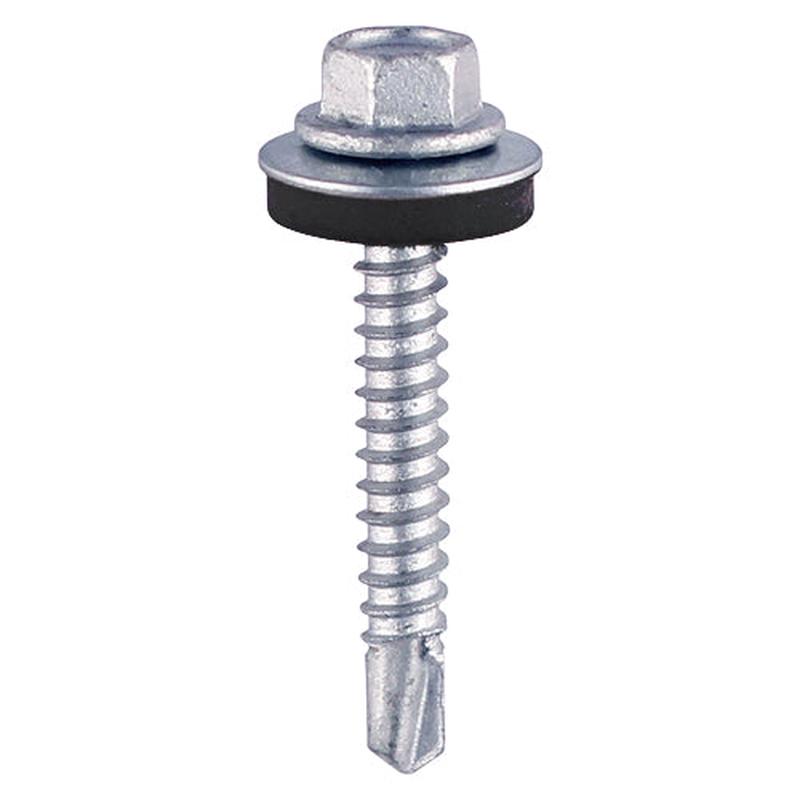 TIMCO Metal Construction Light Section Screws – Hex – EPDM Washer – Self-Drilling – Zinc – 5.5 x 19 – 100 Pieces Bag
