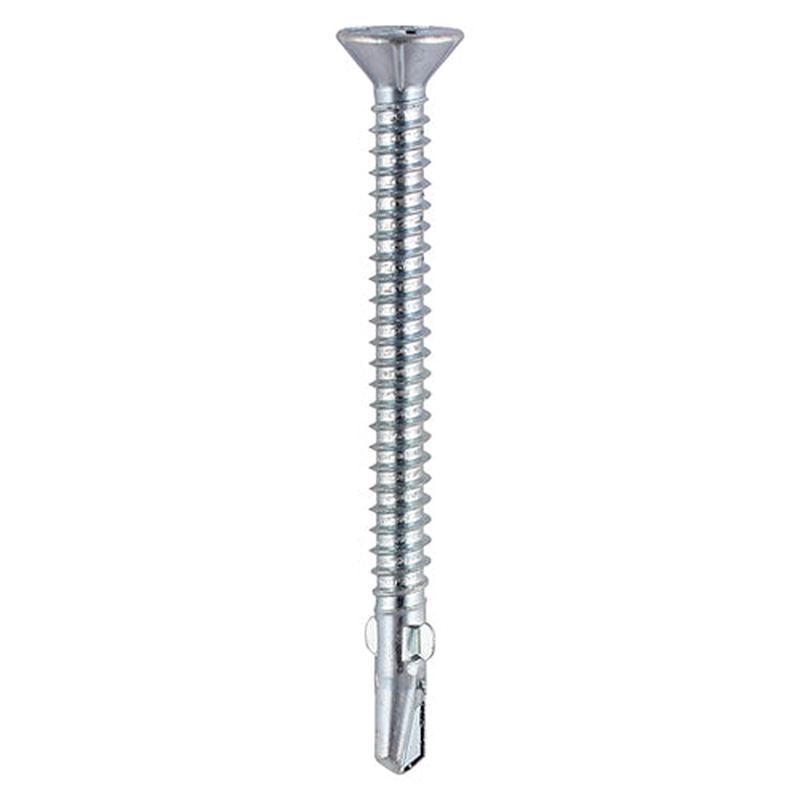 TIMCO Metal Construction Timber to Light Section Screws – Countersunk – Wing-Tip – Self-Drilling – Zinc – 5.5 x 50 – 150 Pieces TIMbag