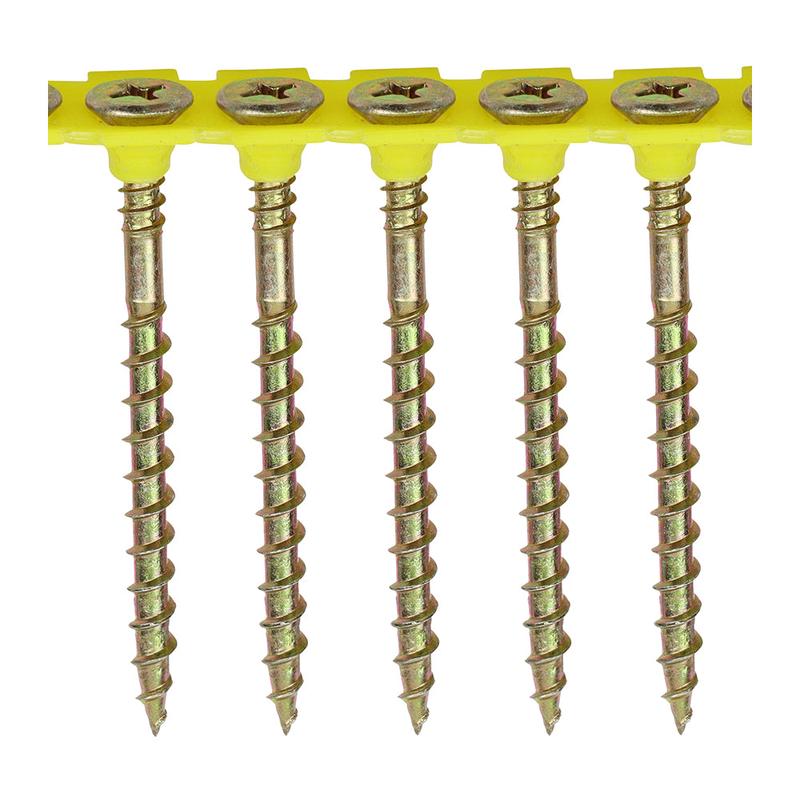 TIMCO Solo Collated Chipboard & Woodscrews – PH – Double Countersunk – Yellow – 4.5 x 60 – 500 Pieces Box