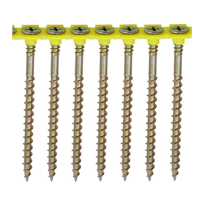 TIMCO Solo Collated Chipboard & Woodscrews – PH – Double Countersunk – Yellow – 4.5 x 70 – 500 Pieces Box