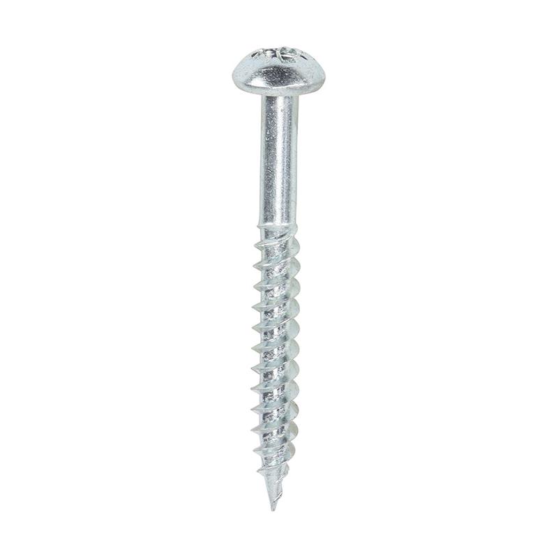 TIMCO Twin-Threaded Woodscrews – PZ – Round – Zinc – 6 x 1 1/4 – 200 Pieces Box