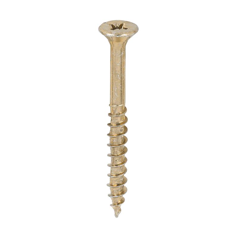 TIMCO Velocity Premium Multi-Use Screws – PZ – Double Countersunk – Yellow – 5.0 x 50 – 200 Pieces Box