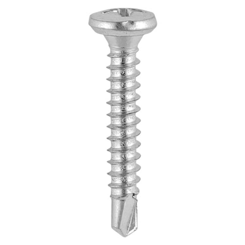 TIMCO Window Fabrication Screws – Friction Stay – Pan – PH – Self-Tapping Thread – Self-Drilling Point – Martensitic Stainless Steel & Silver Organic – 3.9 x 19 – 1000 Pieces Box