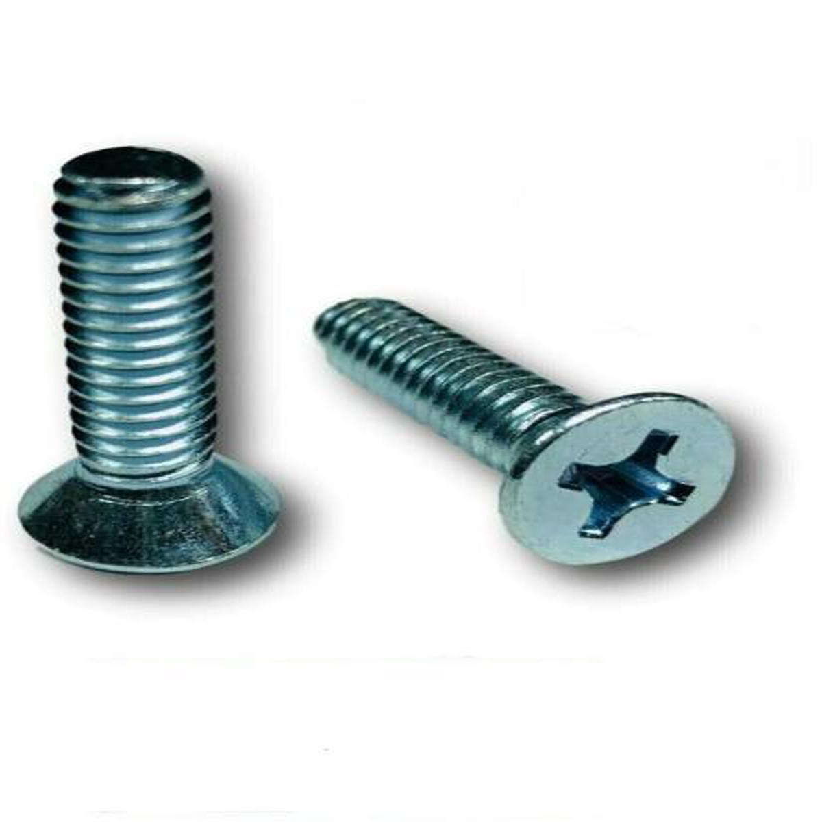 1/4″-20 x 1 1/4″ Phillips Flat Head Machine Screw Zinc Plated Countersunk