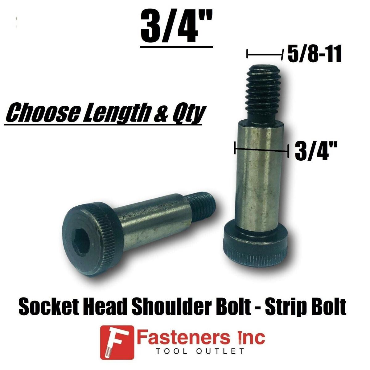 3/4″ Stripper Shoulder Socket Head Cap Screw Bolts Strip Allen (Choose Length & Quantity)