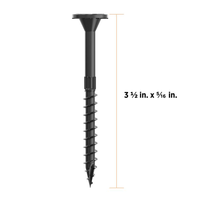 5/16″ Ledger + Multi-Ply Flat Head Structural Screw – 3-1/2″ x 5/16″ – 250 ct (CAMO 366199)