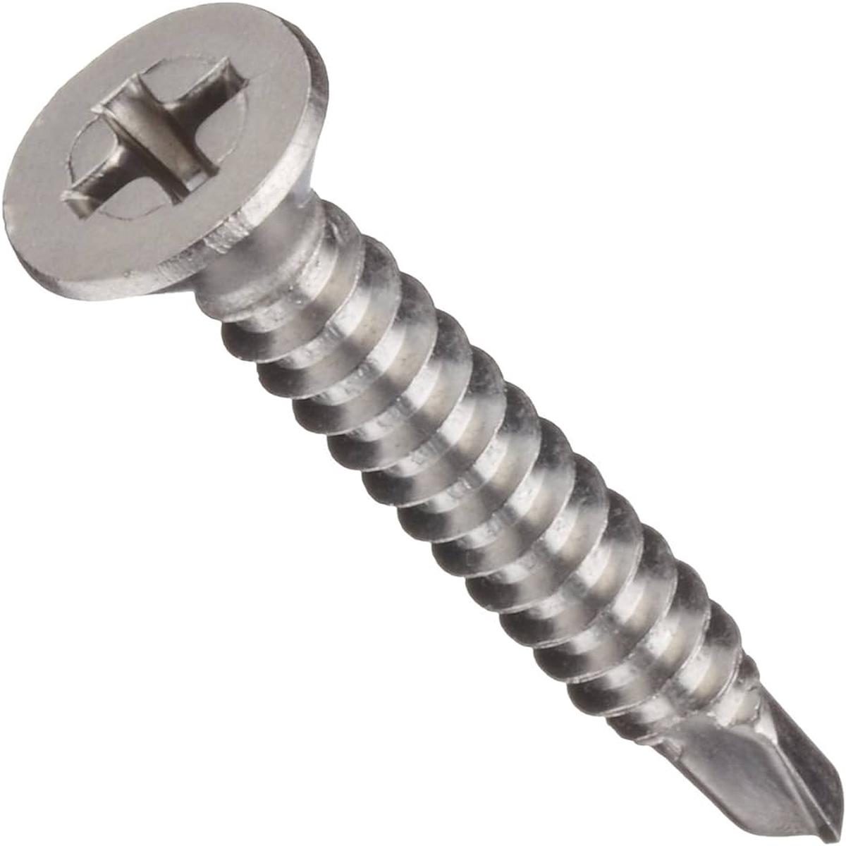 #8 x 2-1/4″ Stainless Steel Flat Phillips Self Drilling Screw 0836KPF410