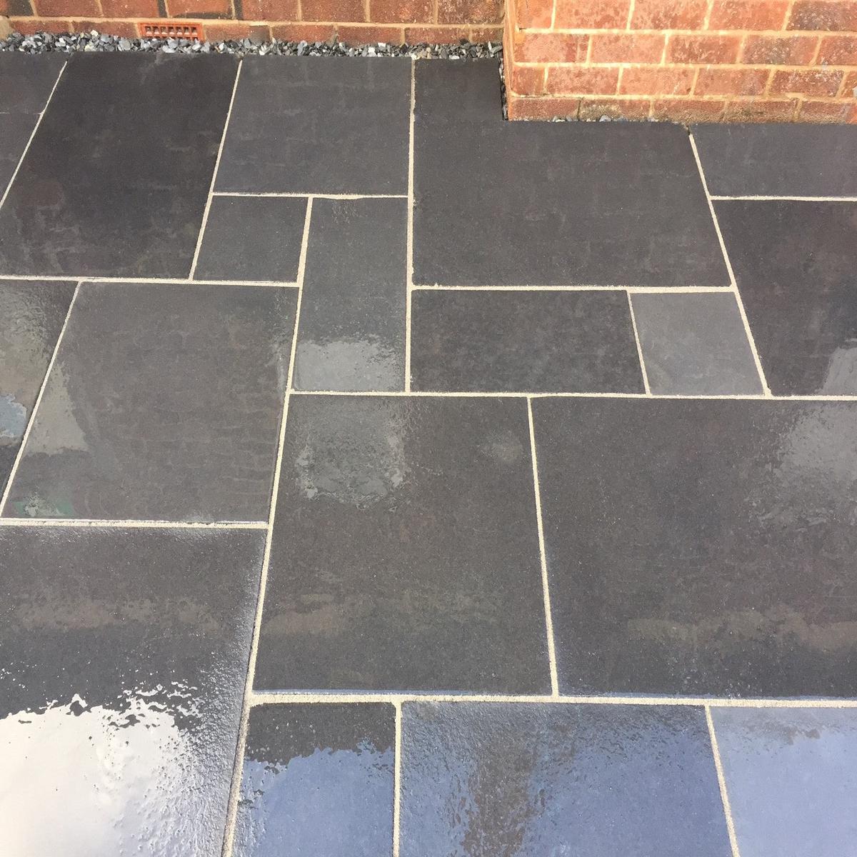Black Limestone Patio Pack Calibrated 22mm  Premium Natural Stone for Modern Outdoor Spaces – 10 SQM